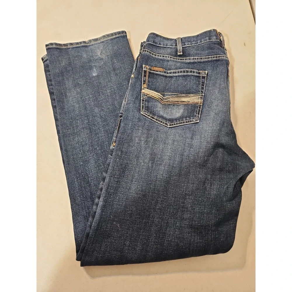 Ariat M5 Jeans Mens 36x34  Denali Straight Fit Straight Leg Thick Stitch(1792